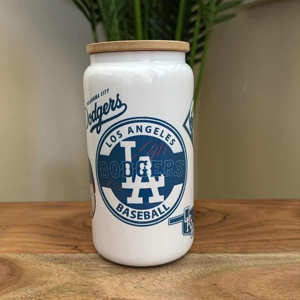 Dodgers Can Glass Cup